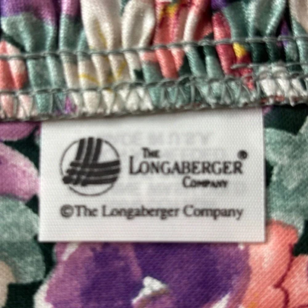 Longaberger Basket Handle Gripper Petunia Floral Ruffle Cotton 2190365